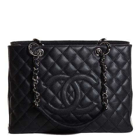 chanel quilted shopping tote